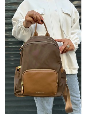 Just Polo Ithal Saten Deri Kadın Okul ve Sırt Çantası