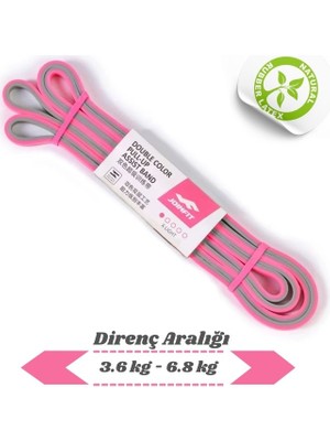 Direnç Lastiği ve Egzersiz Bandı Pembe-Gri XX-Light - %100 Doğal Kauçuk