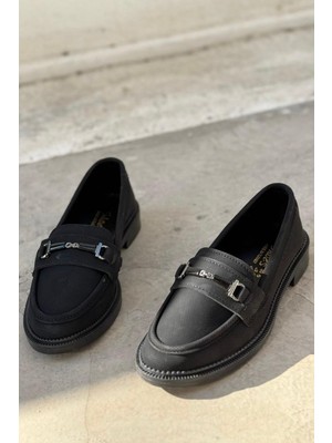Torja Nubuk Siyah Kadın Loafer