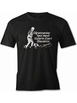 24 Kasım Öğretmenler Baskılı Tshirt  Iyah