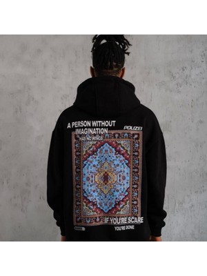 Erkek Kilim Desen Kapüşonlu  Iyah