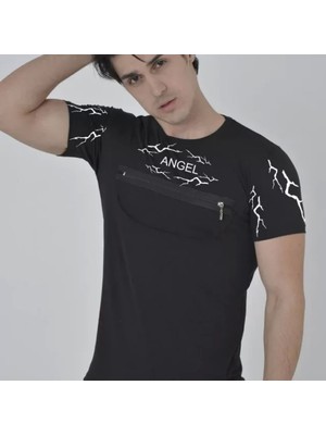 Unisex Göğüs Fermuarlı Baskılı Thirt  Iyah