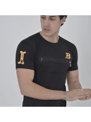 Unisex Göğüs Fermuarlı Baskılı Thirt  Iyah