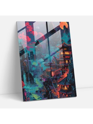 Popcas Çin Manzara Pop Sanatı Cam Duvar Sanatı - Klasik+Popart Cam Duvar Sanatı Ev Dekorasyonu Modern Sanat