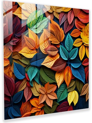 Popcas Sonbahar Pop Cam Tablo - Sonbahar Cam Sanatı Pop Sanat Tasarımı