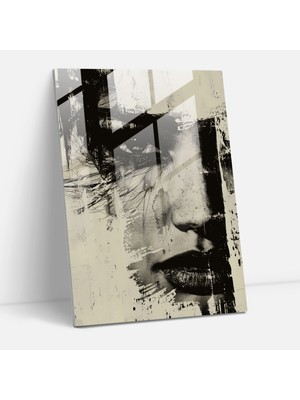 Popcas Andy Warhol Ev Dekorasyonu - Soyut Portre Serisi - Modern Sanat Cam Tablo