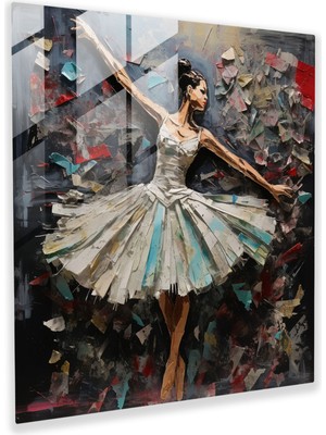 Popcas Balerin Çağdaş Koleksiyon Cam Tablo - Ev Dekorasyonu Cam Tablo Cam Sanatı