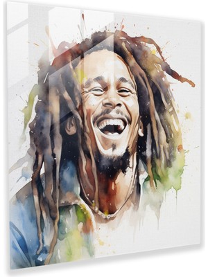 Popcas Bob Marley Cam Tablo - Özgür Ruhlu Bob Marley Tasarımı