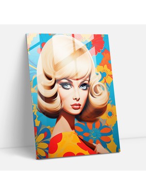 Popcas Pop Art Barbie Cam Tablo - Barbie Ev Dekorasyonu Canlı Renkler