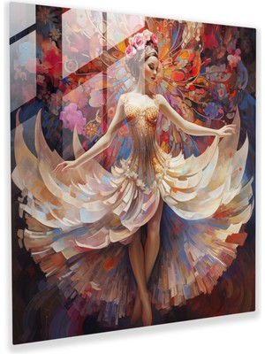 Popcas Balerin Cam Tablo - Canlı ve Zarif Duvar Dekorasyonu