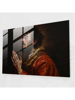 Popcas Caravaggio Tarzı Cam Duvar Sanatı - Cam Tablo Duvar Dekorasyonu