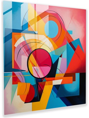 Popcas Harika Geometrik Cam Tablo - Modern Sanat Duvar Dekorasyonu