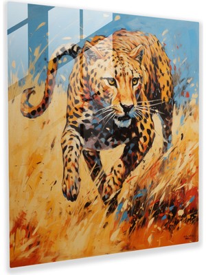 Popcas Cheetah Cam Tablo - Hız Ev Dekorasyonu