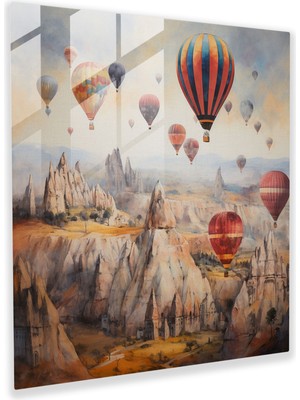 Popcas Sürreal Karışık Medya Cam Tablo Duvar Sanatı Dekorasyonu