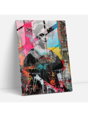 Popcas Rönesans Sokak Sanatı Cam Tablo - Klasikizm+Popart Modern Sanat Klasikizmi Pop Sanat ile Birleştirin