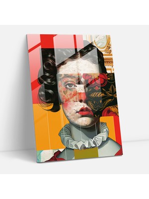 Popcas Rönesans Grafik Pop Cam Tablo - Klasikizm+Popart Pop Art ile Klasikizm Cam Tablo Modern Sanat