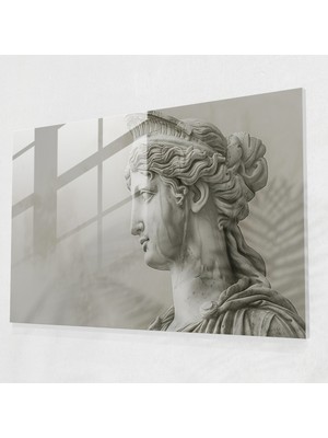 Popcas Elegant Yunan Heykeli Cam Tablo: Klasik Tema Duvar Dekorasyonu Ev Dekorasyonu
