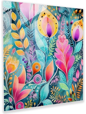 Popcas Bohem Tarzı Suluboya Cam Tablo - Bohem Tarzı Suluboya Hayal Bohem