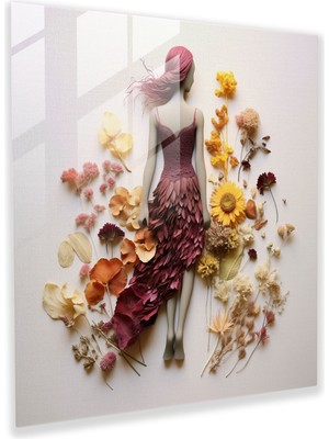 Popcas Tabiatın Mozaği - Çiçek Koleksiyonu Cam Tablosu