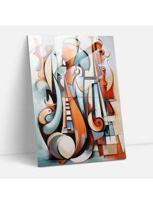 Popcas Şeffaf Cam Duvar Dekorasyonu Satranç - Satranç Cam Tablo Cam Duvar Sanatı