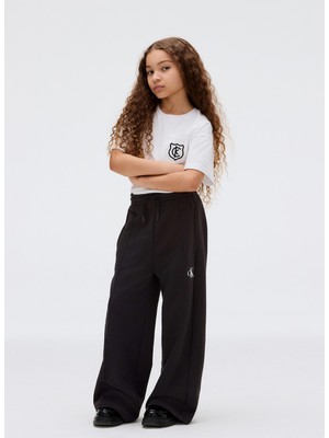 Calvin Klein Bol Paça Siyah Kız Çocuk Eşofman Altı IG0IG02875BEH