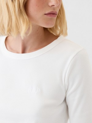 Gap Kadın Beyaz Gap Logo T-Shirt