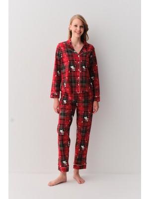 Suwen Koalina Gömlek Yaka Pijama Takımı