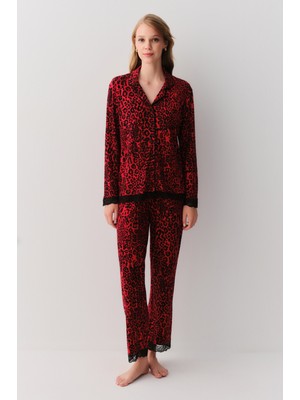 Suwen Splendid Gömlek Yaka Pijama Takımı