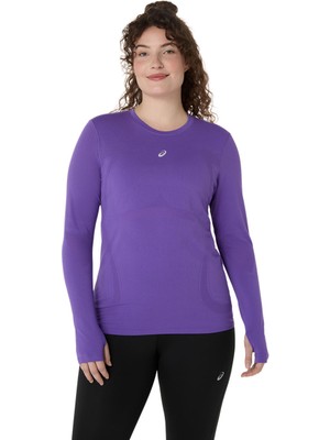 Asics Road Seamless Ls Top Kadın Mor Tshirt 2012D290-500