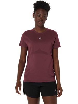 Asics Road Seamless Ss Top Kadın Bordo Tshirt 2012D292-600