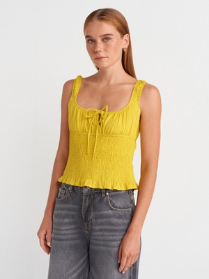 50867 Askılı Bluz-Sarı