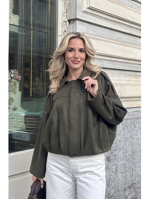 Haki Clara Süet Ceket - 2929