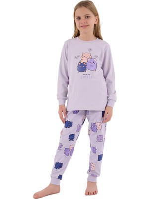 Rolypoly Kız Çocuk Mor Pijama Takımı