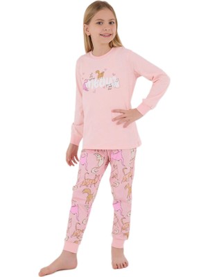 Rolypoly Kız Çocuk Pembe Pijama Takımı