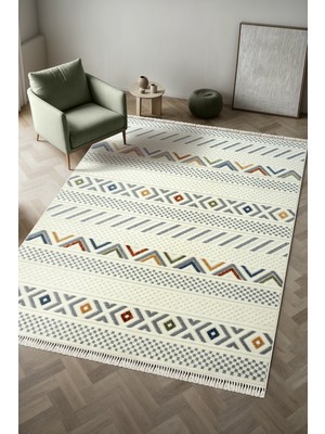 Colore Home Lapis Multi Renkli Bukle Salon Halısı Mutfak Halısı Çocuk Odası Halısı Koridor Yolluk