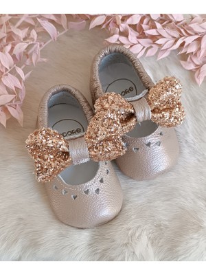 Alice Gül Kurusu Hakiki Deri Bebek Makosen Patik