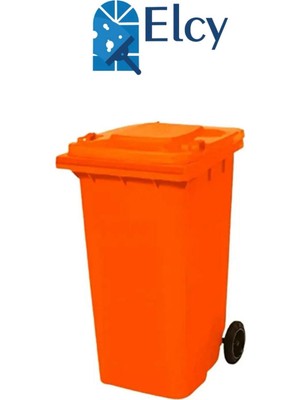 Elcy 120 Lt Turuncu Çöp Konteyneri (Isıya Dayanıklı)