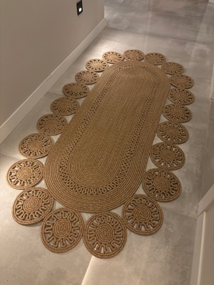 Marguerite Özel Tasarım Hasır Jüt Kilim – Koridor, Antre ve Salon Halısı Yolluk