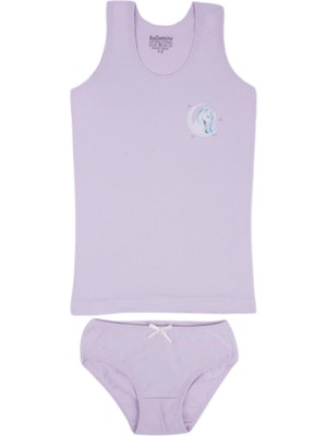 Katamino Kız Çocuk Geniş Askılı Atlet & Slip Takım