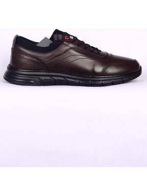 Pierre Cardin 90120 Casual Kahverengi Erkek Deri Hafif Taban Bağcıklı Günklük Ayakkabı