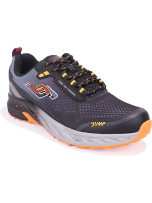 Jump 30519 Siyah Kırmızı Ortopedik Ortopedik Günlük Erkek Spor Ayakkabı