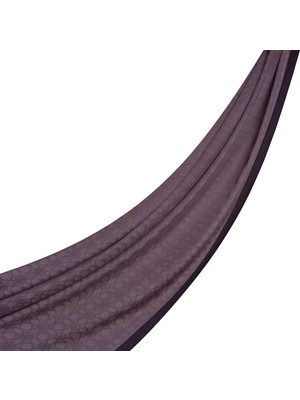 Ipekevi Dört Mevsim Monogram Desen Şal 04356-İNCIR Moru