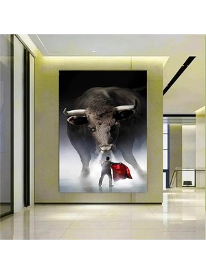 Siyah & Altın Fil Tablosu; Şık Fil Duvar Sanatı; Çok Renkli Kanvas; Hediye