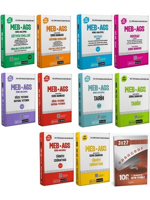 Pegem 2026 Meb-Ags Tüm Dersler Konu Anlatımlı + Soru Bankası 10 Lu Set Anlakazan Paragraf