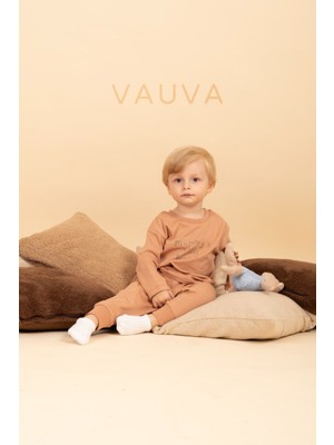 Çocuk Sweatshirt & Eşofman Takımı – Kiremit “mummy’s Little Bear”