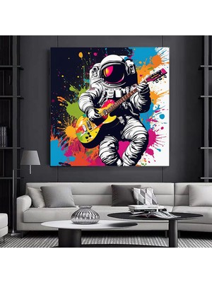 Soyut Graffiti Aslan Tablosu; Modern Hayvan Sokak Sanatı; Renkli Kanvas Poster Baskısı; Duvar Sanatı