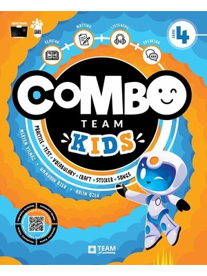 Team Elt Combo Team Kids 4 Türkçe Kitap Ciltli Eğitim Seti 224 Sayfa