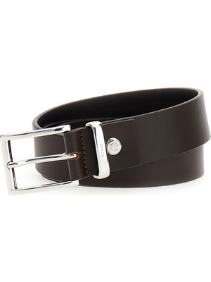 Erkek Metal Tokalı Ayarlanabilir Deri Kemer - Kahverengi