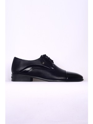 Pierre Cardin 7058 Groom Siyah Erkek Rugan Klasik Ayakkabı