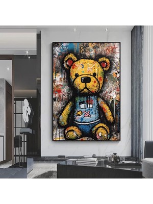 Renkli Aslan Çok Renkli Poster; Soyut Aslan Sanatı; Modern Duvar Dekoru